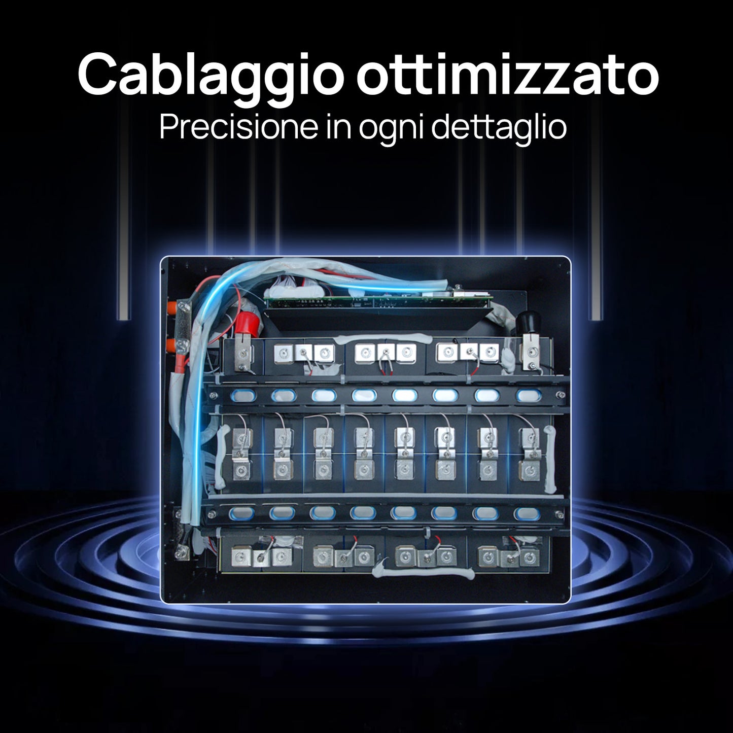 Batteria per server rack da 48V (51,2V) 100Ah, batteria al litio da 5,12kWh, formato 3U, con Bluetooth e Wi-Fi【Versione 3】