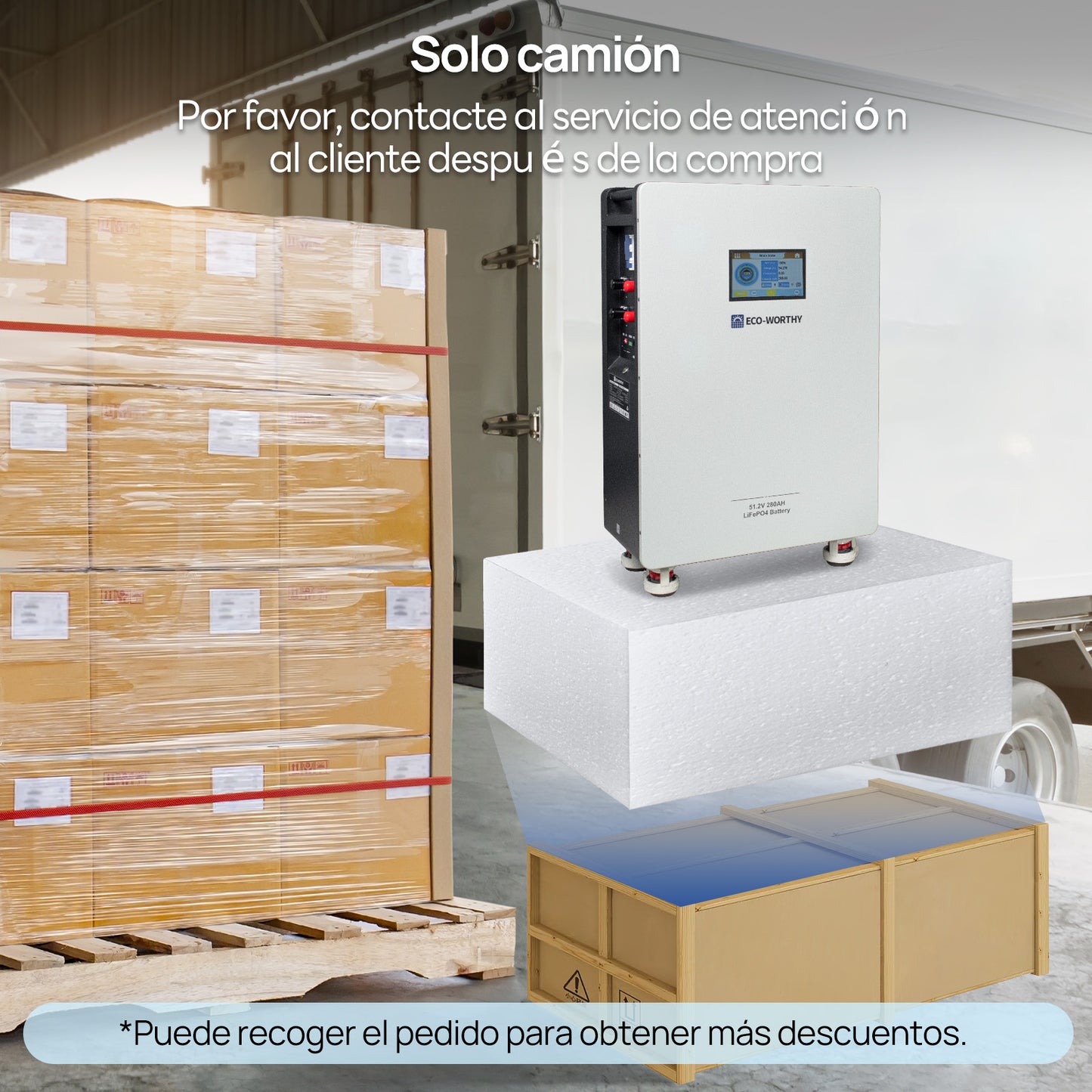 Batteria di backup solare LiFePO4 48V 280Ah ECO-WORTHY per montaggio a parete domestico-2
