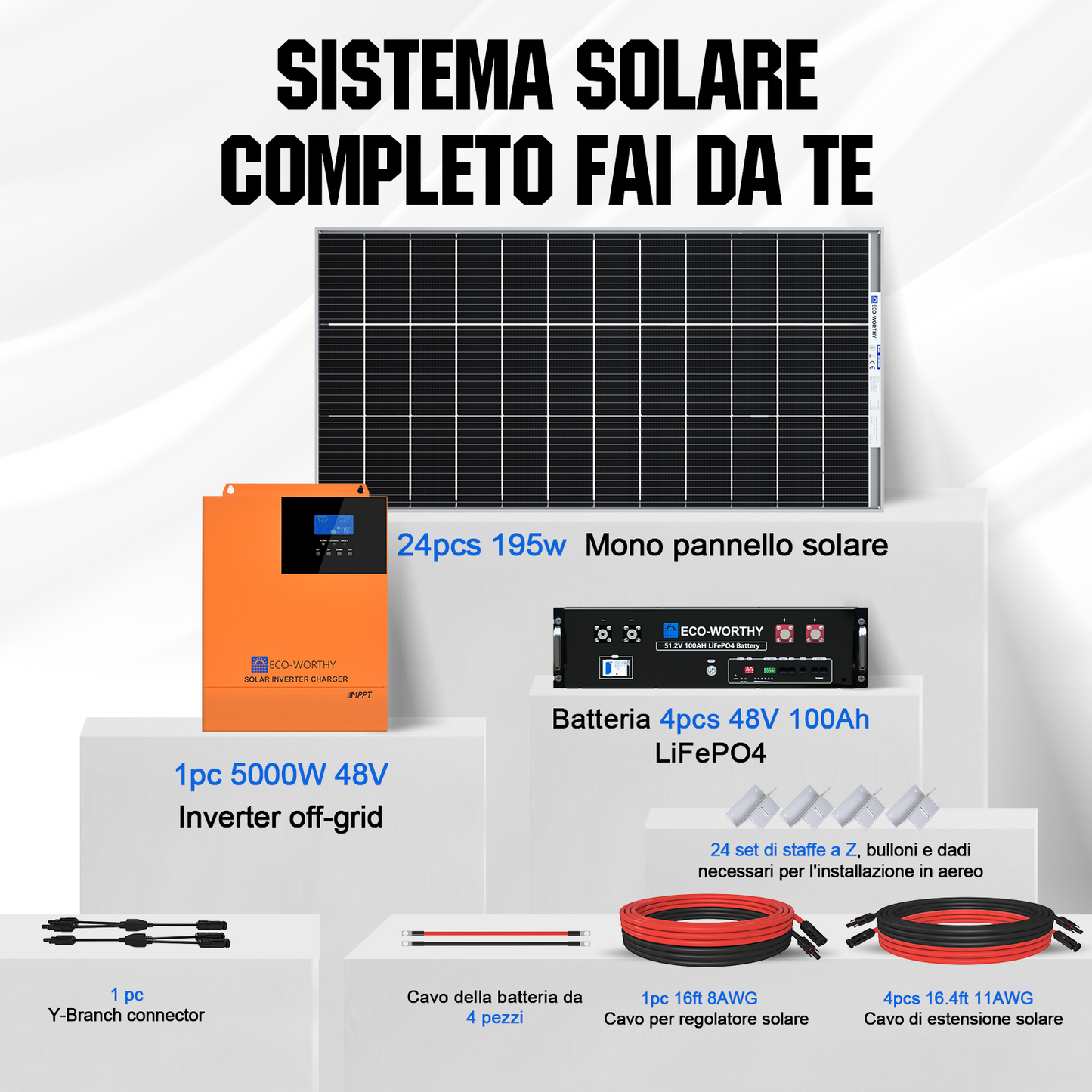 Kit_ Solare_ Off-Grid_ MPPT_ Completo_ da_ 48V_ 4680W_ (24x Bifacciali da 195W)_ 9
