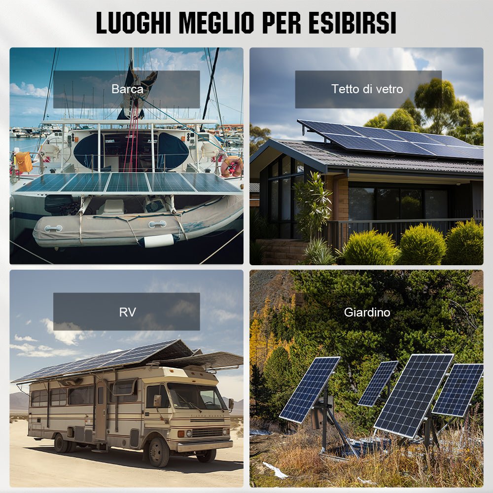 Applicazioni versatili: ideale per installazioni su barche, tetti in vetro, camper (RV) e in giardino.