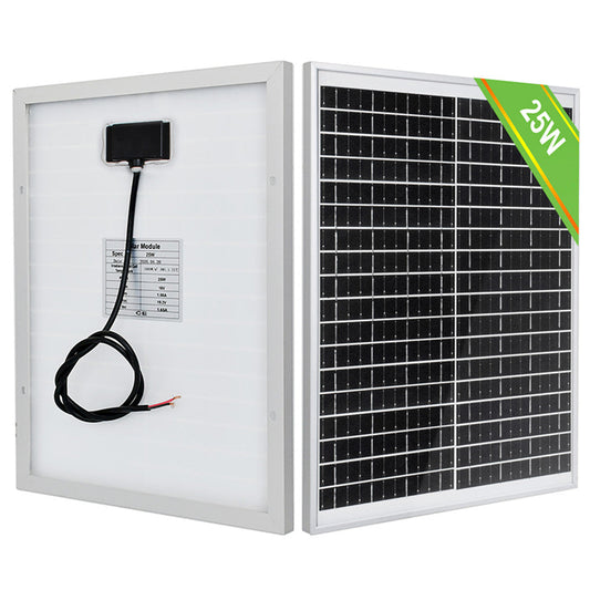 25Wp 12V Solarmodul Monokristallin Erhaltungsladegerät Kit | ECO-WORTHY