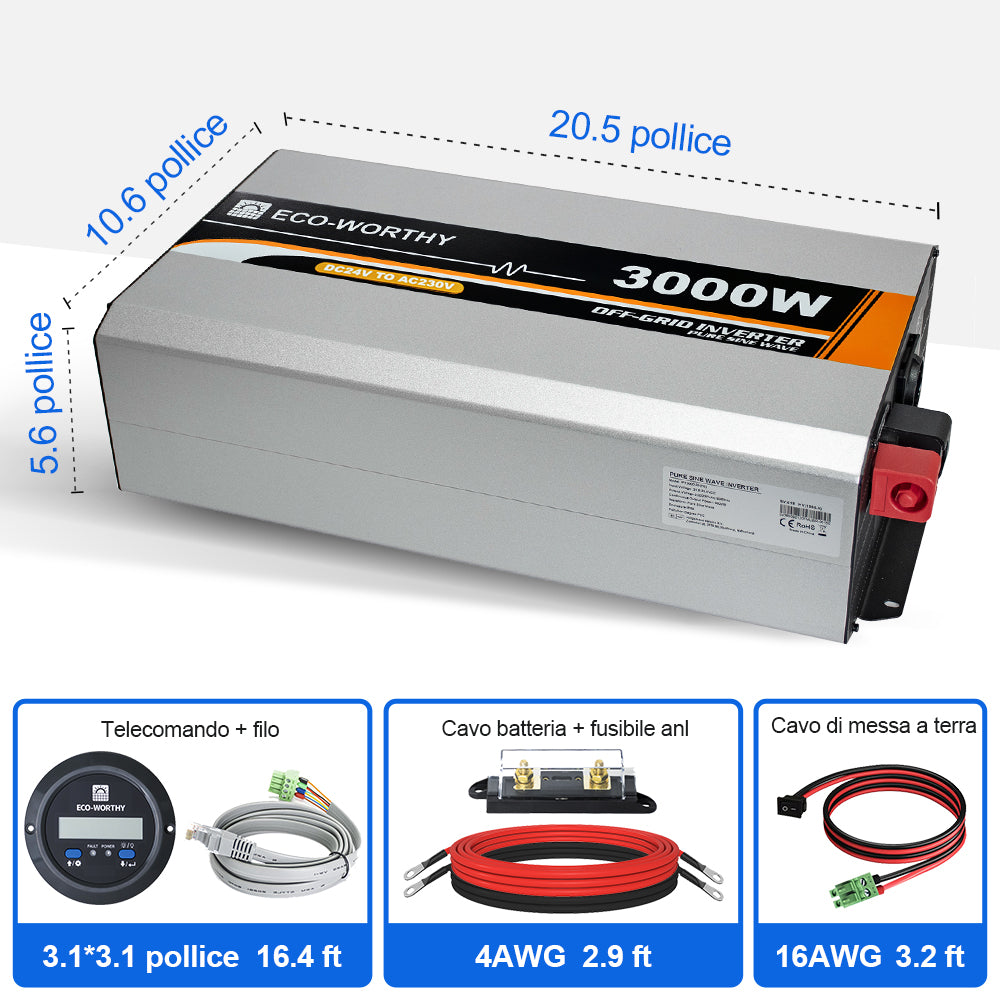 Eco_Worthy_3000W_24V_inverter_solare_Reiner_Sinus_DC_24V_AC_220V_-7