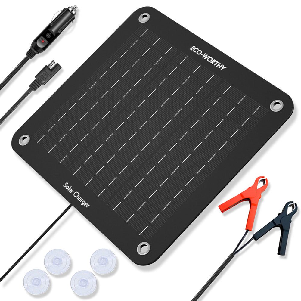 5W 10W Caricabatterie solare portatile per batterie 12V in auto e barca