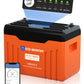 Batteria al litio Bluetooth LiFePO4 da 24 V e 100 Ah con protezione dalle basse temperature, luce LED SOC e BMS da 100 A