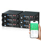 Batteria per server rack da 48V (51,2V) 100Ah, batteria al litio da 5,12kWh, formato 3U, con Bluetooth e Wi-Fi