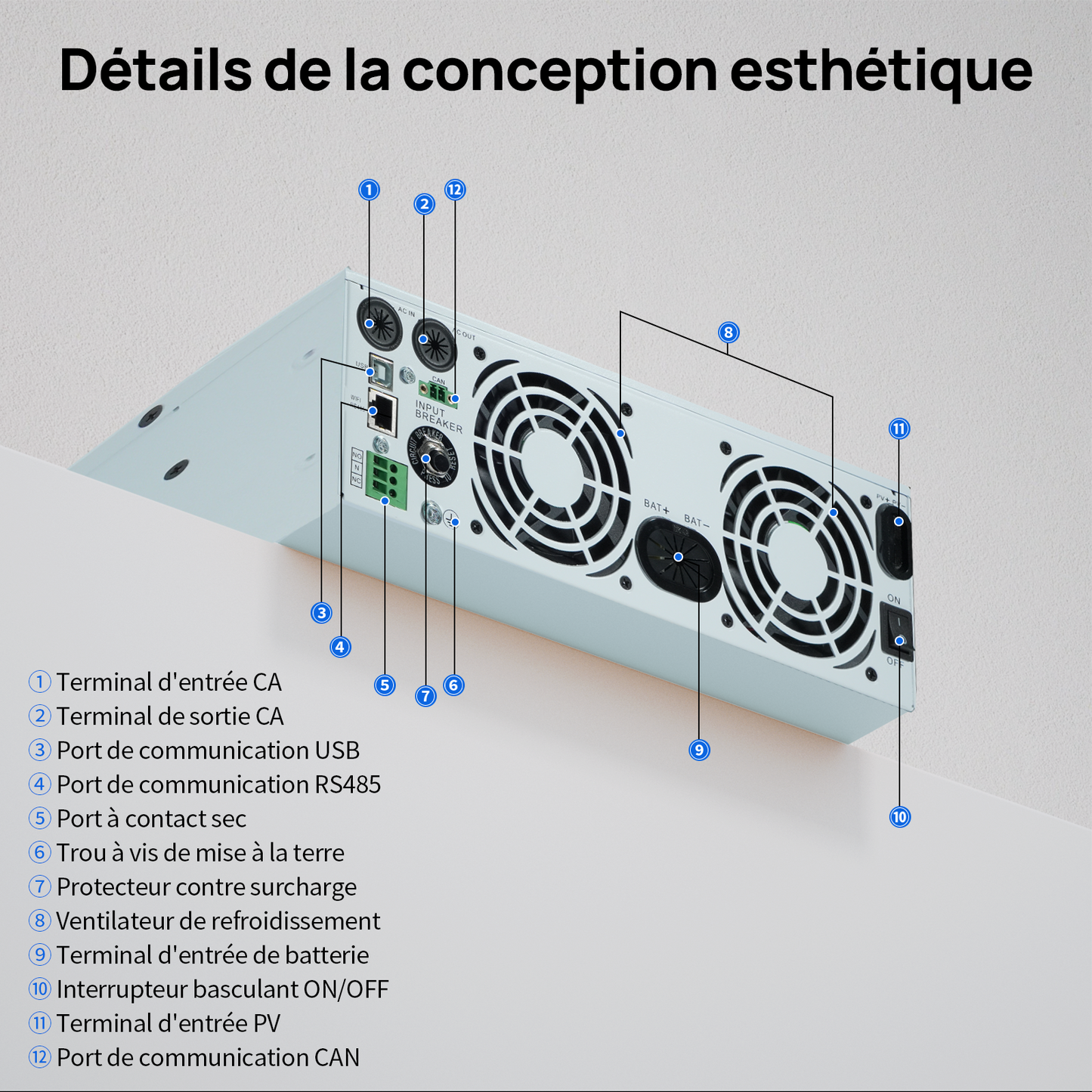 Sistema di Accumulo Fotovoltaico 5kWh con Batteria a Parete 48V 100Ah e Inverter 3000W – ECO-WORTHY
