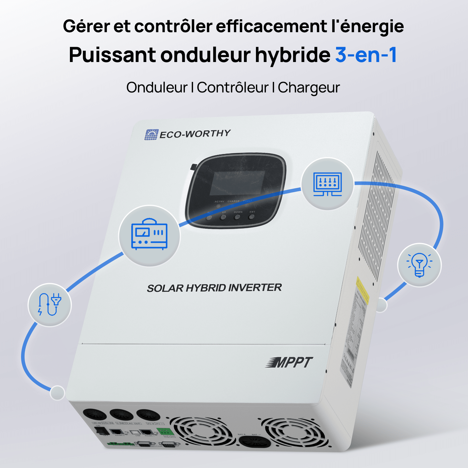 Sistema di Accumulo Fotovoltaico 5kWh con Batteria a Parete 48V 100Ah e Inverter 3000W – ECO - WORTHY - eco - worthy - it