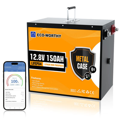 Batteria al litio LiFePO4 12V 150Ah Con protezione Bluetooth - bassa temperatura - eco - worthy - it
