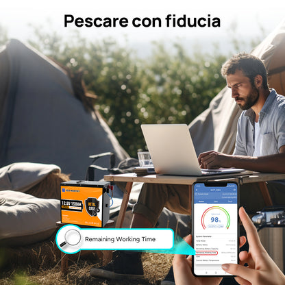 Batteria al litio LiFePO4 12V 150Ah Con protezione Bluetooth - bassa temperatura - eco - worthy - it
