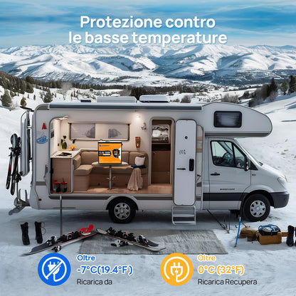 Batteria al litio LiFePO4 12V 150Ah Con protezione Bluetooth - bassa temperatura - eco - worthy - it