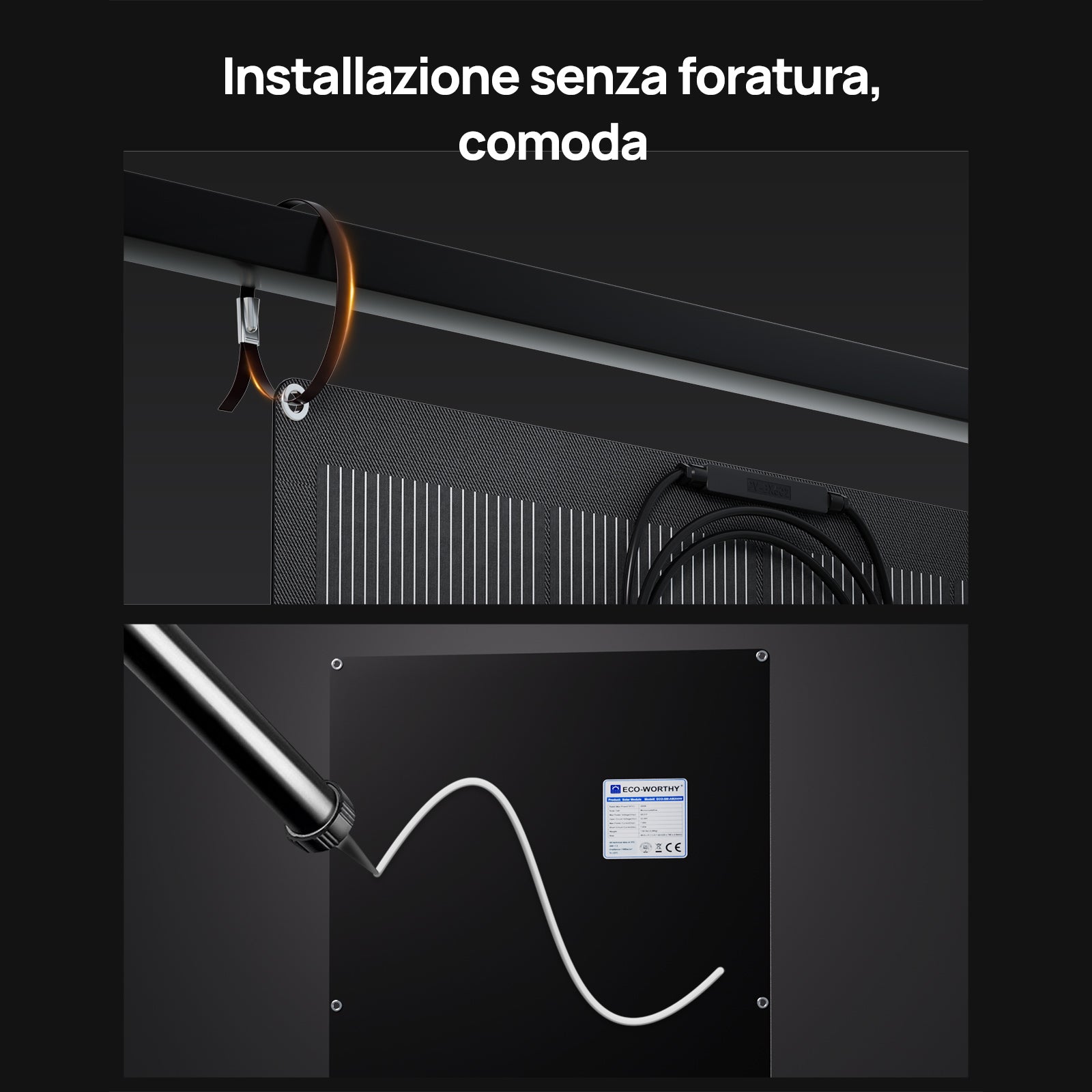 200W 18V Pannello Solare Monocristallino Flessibile-6