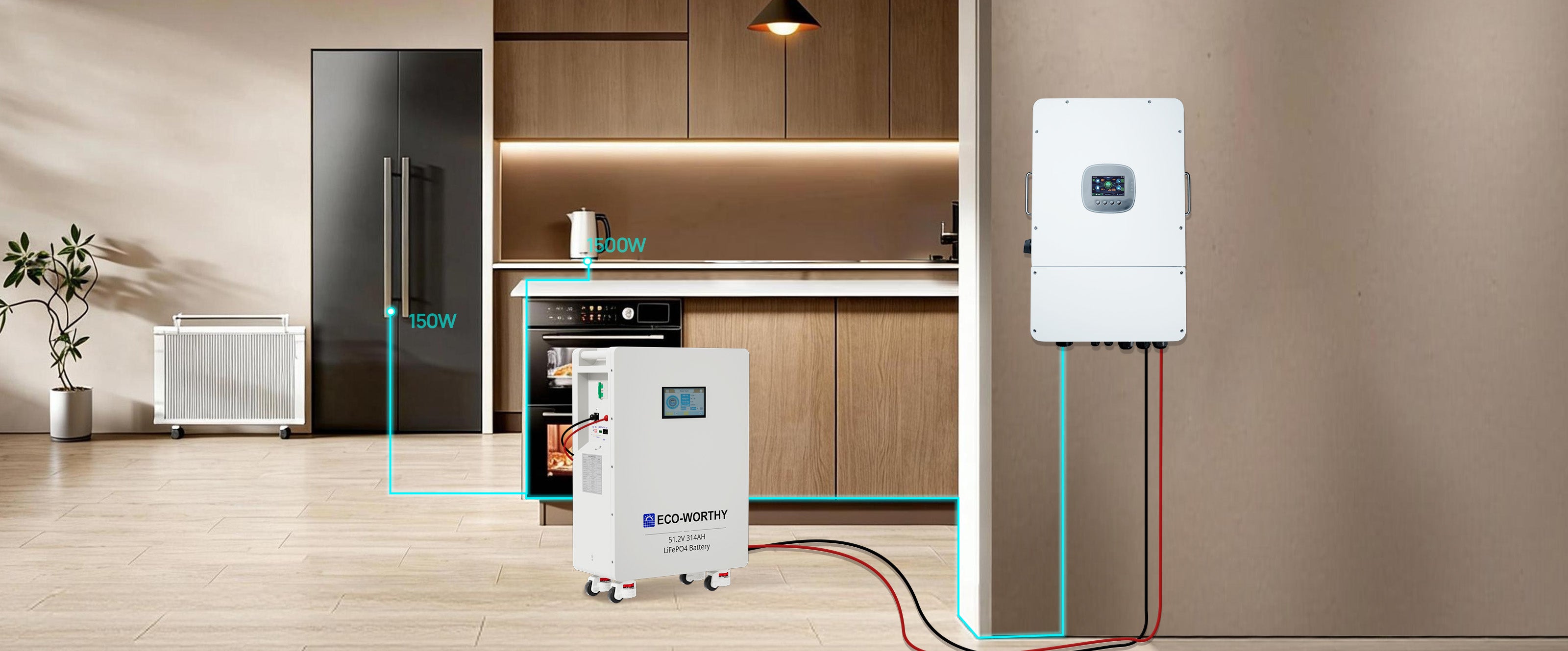 Batteria al litio Eco-Worthy 48V 314Ah