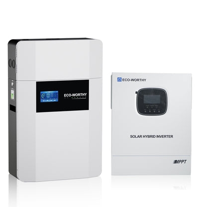 Sistema di Accumulo Fotovoltaico 5kWh con Batteria a Parete 48V 100Ah e Inverter 3000W – ECO - WORTHY - eco - worthy - it