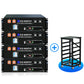 Batteria per server rack da 48V (51,2V) 100Ah, batteria al litio da 5,12kWh, formato 3U, con Bluetooth e Wi-Fi【Versione 3】