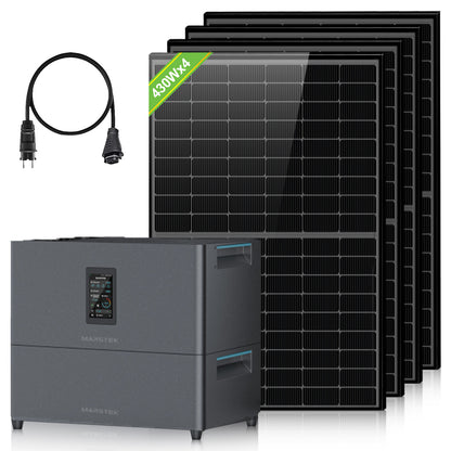 Kit Solare Per Balcone 5120Wh ECO - WORTHY | 4×430W + Accumulo | Plug & Play - eco - worthy - it