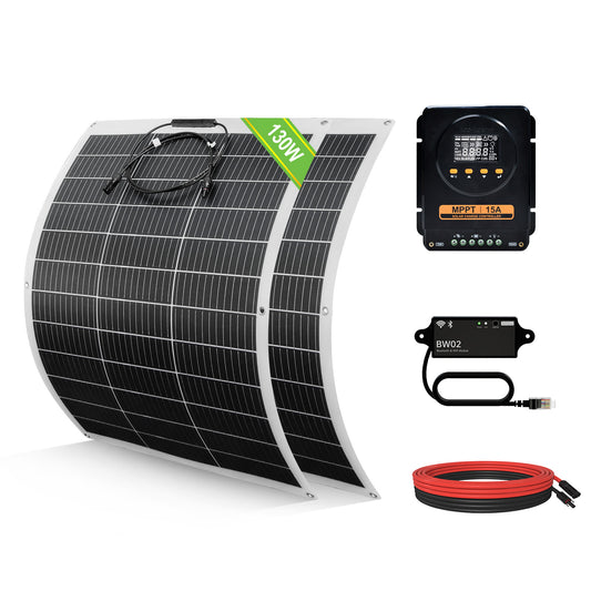 Kit Solare Off-grid da 260W e 12V Per Camper Con MPPT 12V/24V 15A