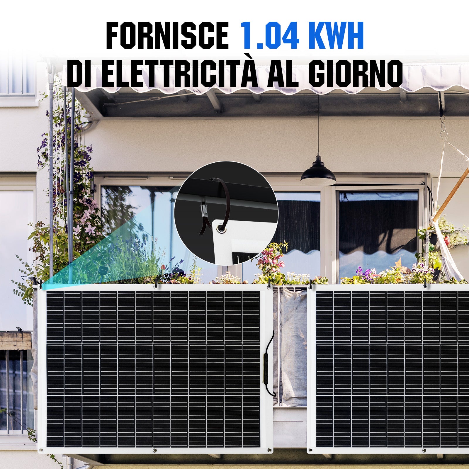 Kit Solare Off-grid da 260W e 12V Per Camper Con MPPT 12V/24V 15A