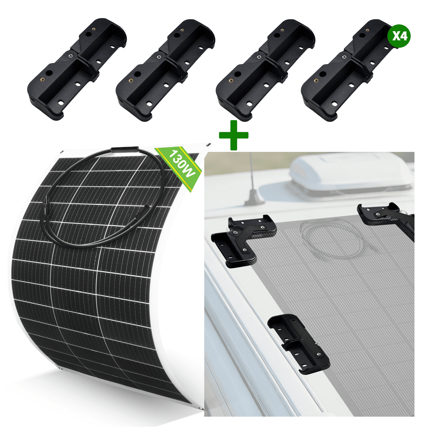 130W 12V Pannello Solare Monocristallino Flessibile - eco - worthy - it