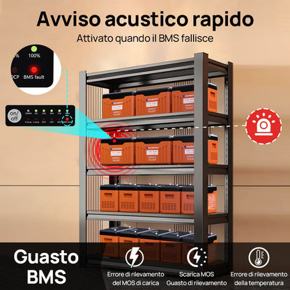 Batteria al litio LiFePO4 12V 100Ah con Bluetooth & Stato LED e indicatori SOC - eco - worthy - it