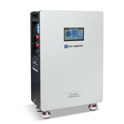 Batteria di backup solare LiFePO4 48V 280Ah ECO-WORTHY per montaggio a parete domestico-1