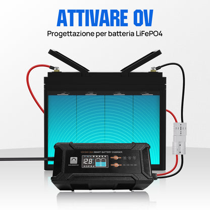 Caricabatterie intelligente 20A 12V/24V con display LCD per la maggior parte delle batterie - eco - worthy - it