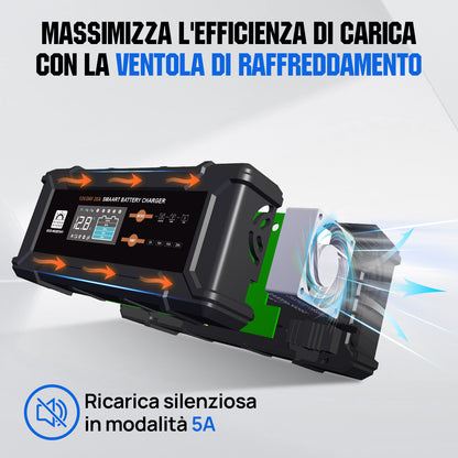 Caricabatterie intelligente 20A 12V/24V con display LCD per la maggior parte delle batterie - eco - worthy - it