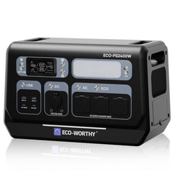 ECO-WORTHY Power Station Portatile 2400W | 2048Wh con Bluetooth e Wi-Fi