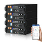 Batteria per server rack da 48V (51,2V) 100Ah, batteria al litio da 5,12kWh, formato 3U, con Bluetooth e Wi-Fi【Versione 3】