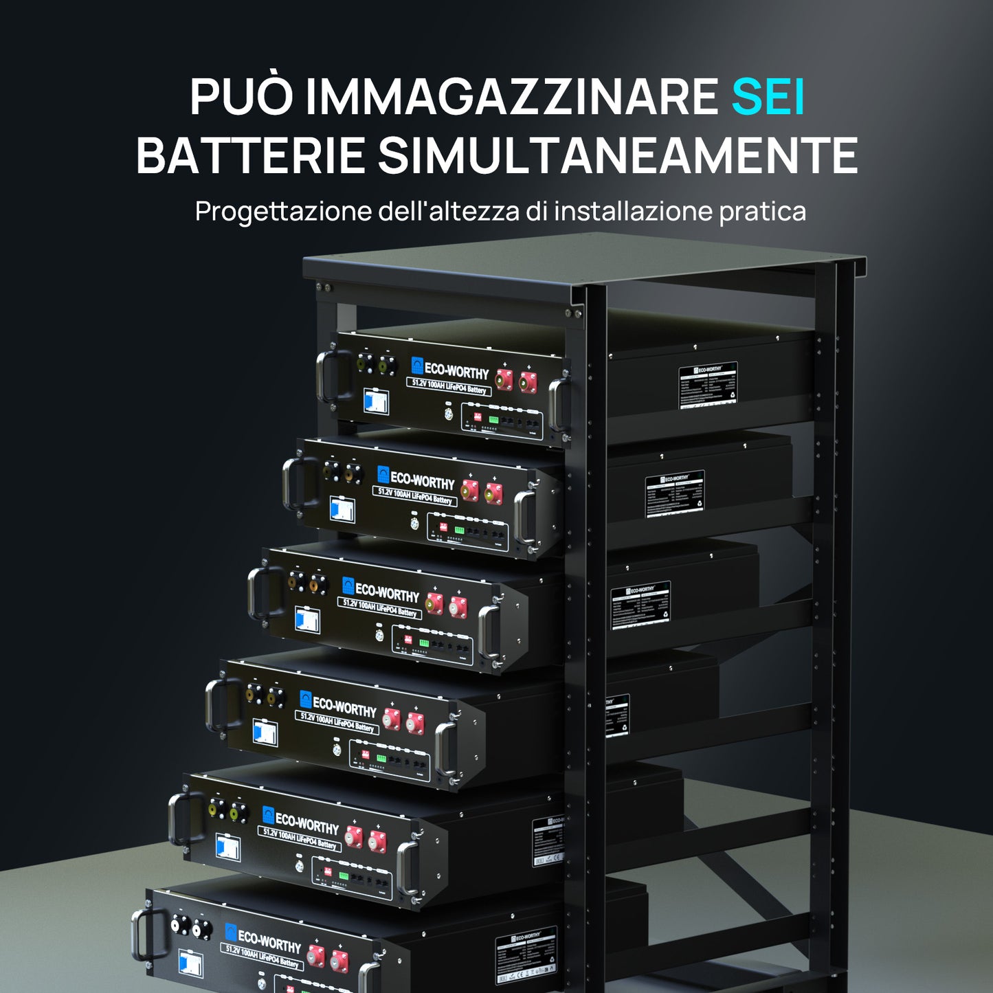 ECO-WORTHY Rack per server farm da 19 pollici a 6 livelli-7