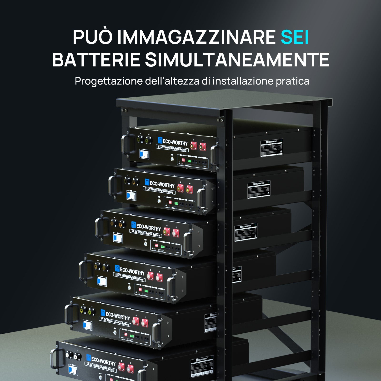 ECO-WORTHY Rack per server farm da 19 pollici a 6 livelli-7