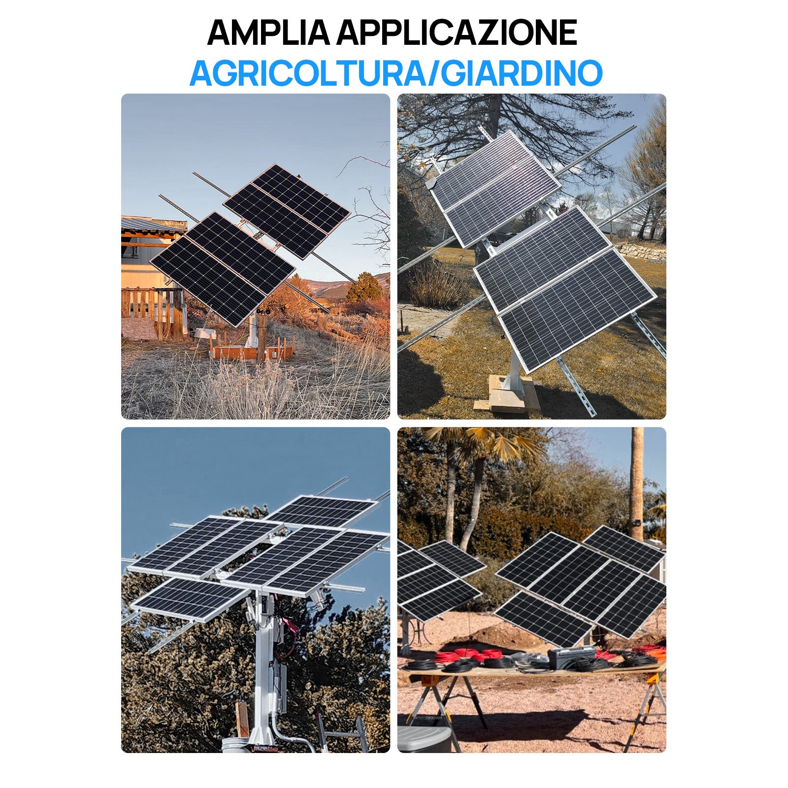 ECO-WORTHY Sistema di inseguimento solare a doppio asse (versione avanzata, +40% di efficienza) con controller di inseguimento-8