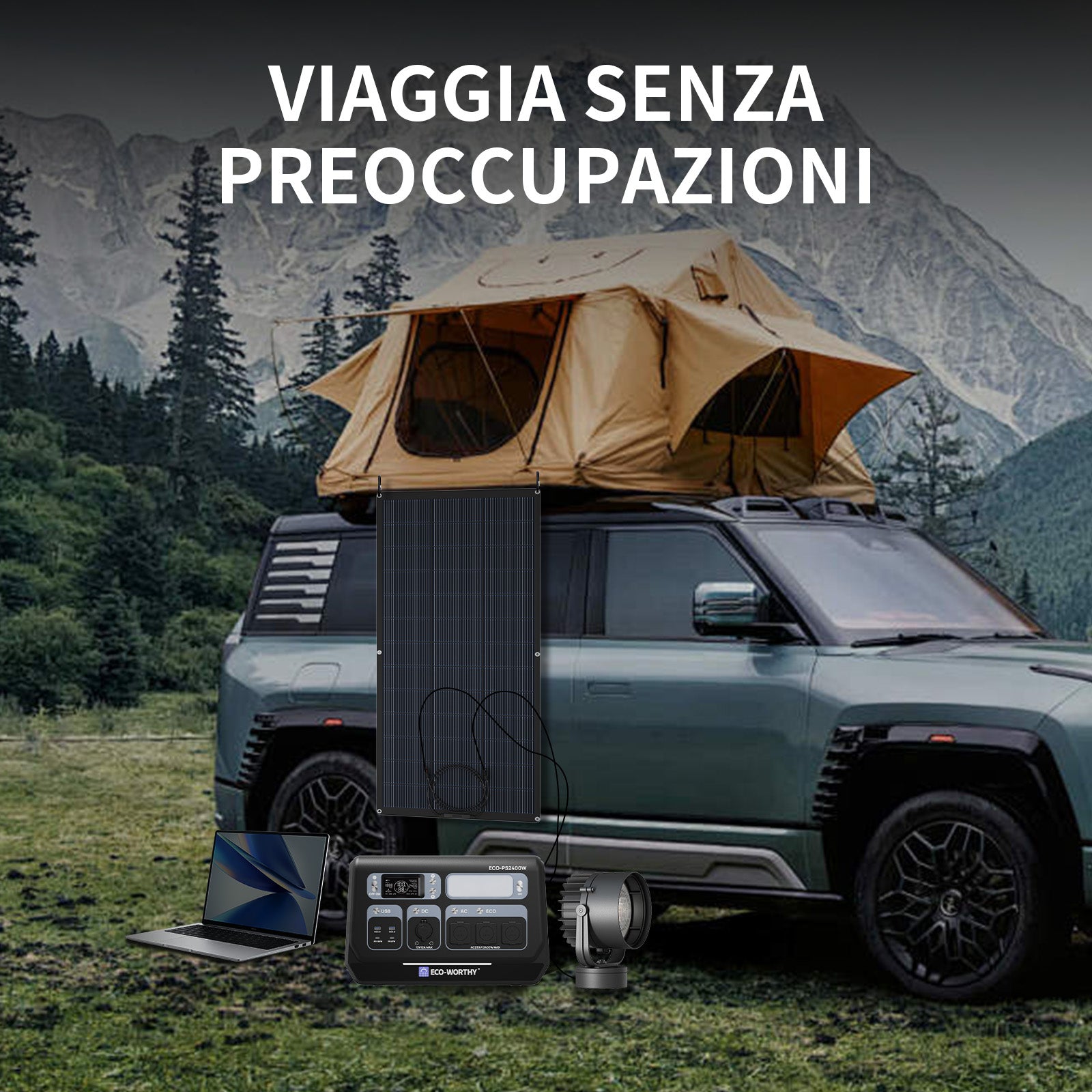 Eco-Worthy 200W Pannello Solare Monocristallino Flessibile