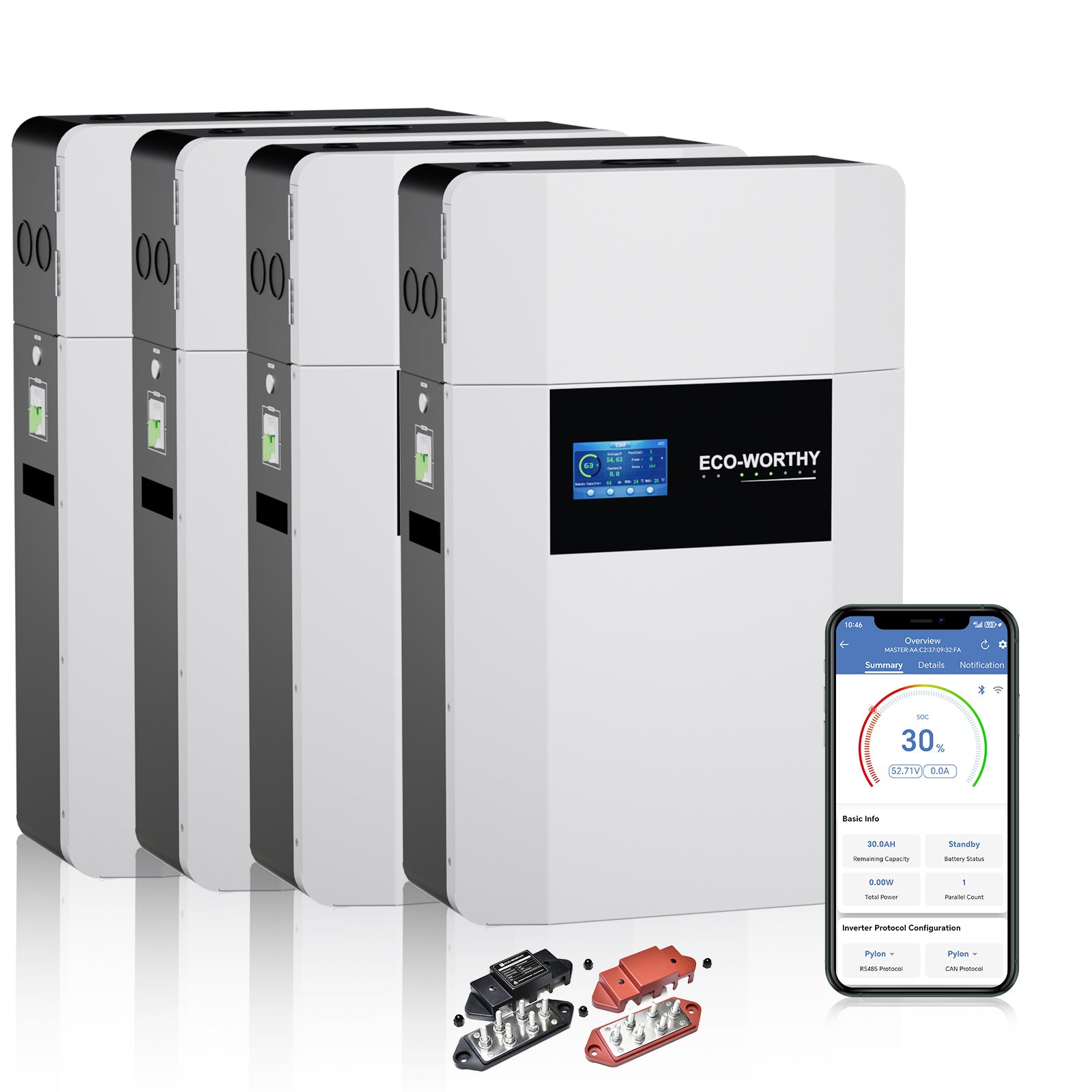 Eco - Worthy Batteria Accumulo 48V 100Ah a Parete per Fotovoltaico – Risparmio Energetico Casa - eco - worthy - it