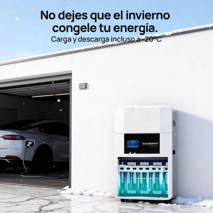 Eco - Worthy Batteria Accumulo 48V 100Ah a Parete per Fotovoltaico – Risparmio Energetico Casa - eco - worthy - it