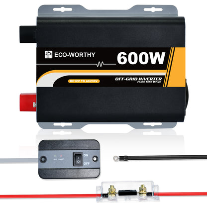 Inverter a onda sinusoidale pura da 600W Off Grid da 12V a 220V - eco - worthy - it