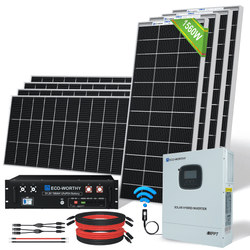 Kit Solare Off-Grid MPPT Completo da 1560W 48V (8x bifacciali da 195W)