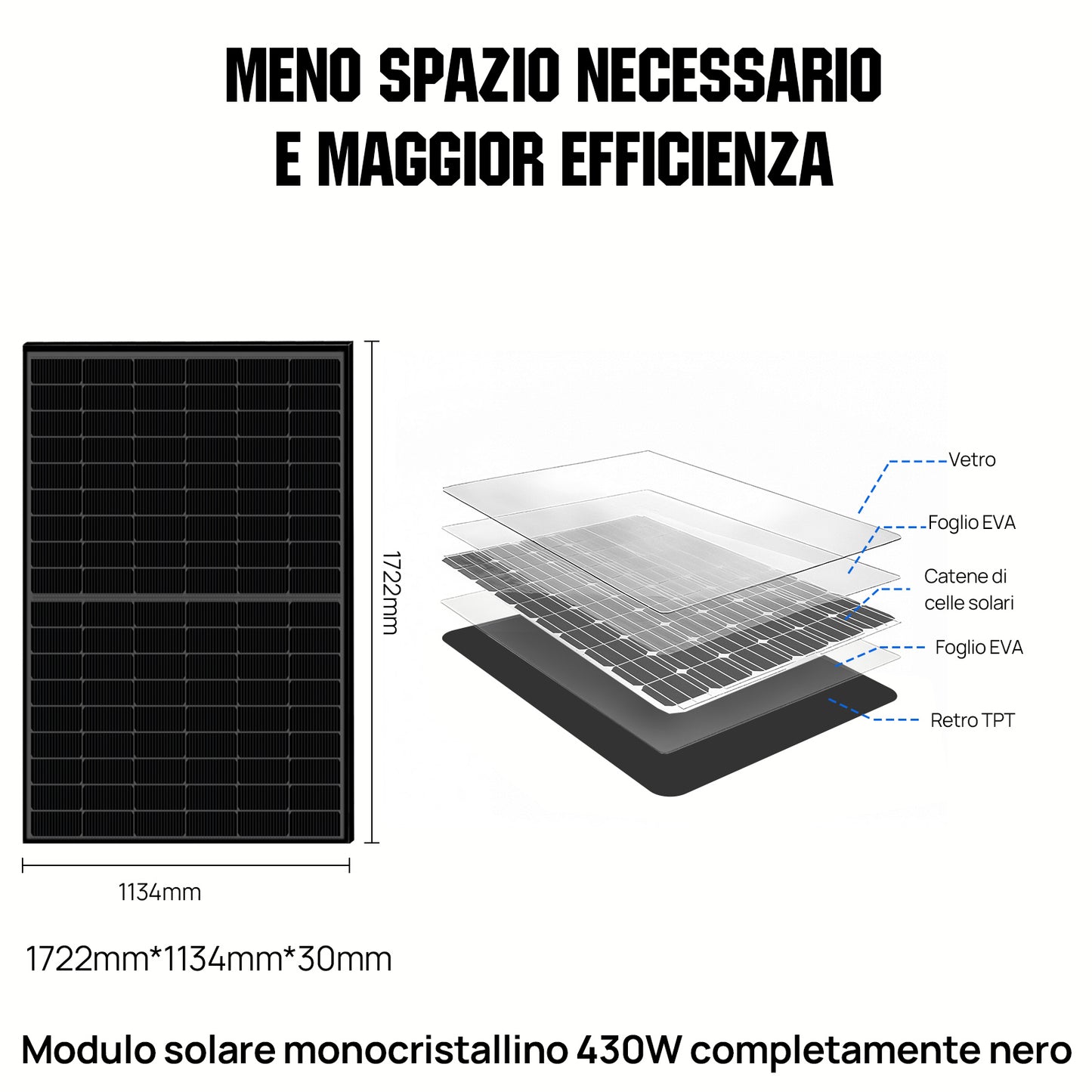 Kit solare off-grid MPPT completo da 48V 2580W (6x 430 W)-7