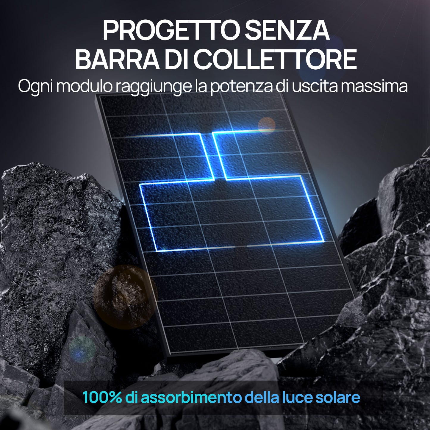 Pannello solare Full Black da 120W 12V | ECO-WORTHY, Efficienza Fino al 25%-progetto senza barra di collettore