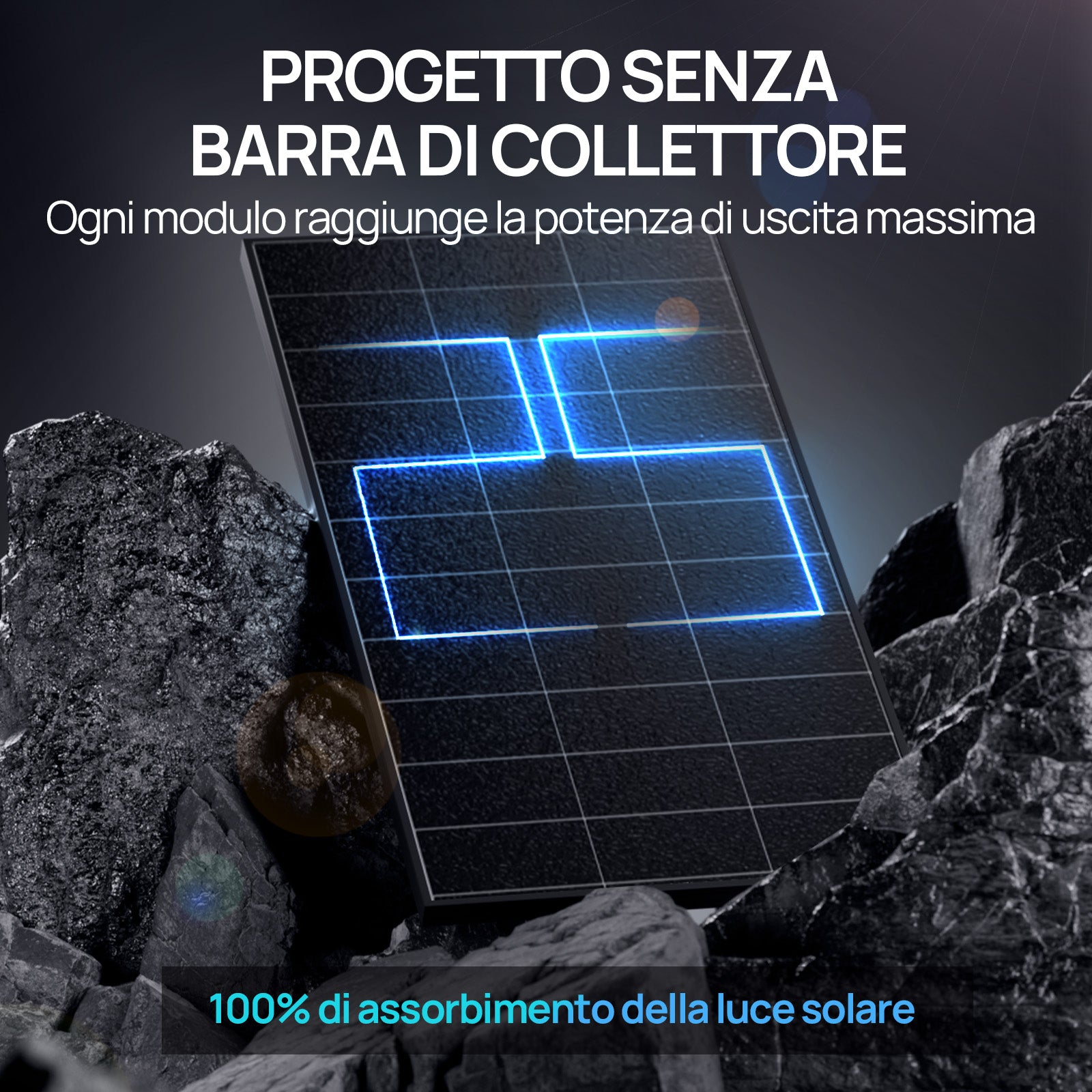 Pannello solare Full Black da 120W 12V | ECO-WORTHY, Efficienza Fino al 25%-progetto senza barra di collettore