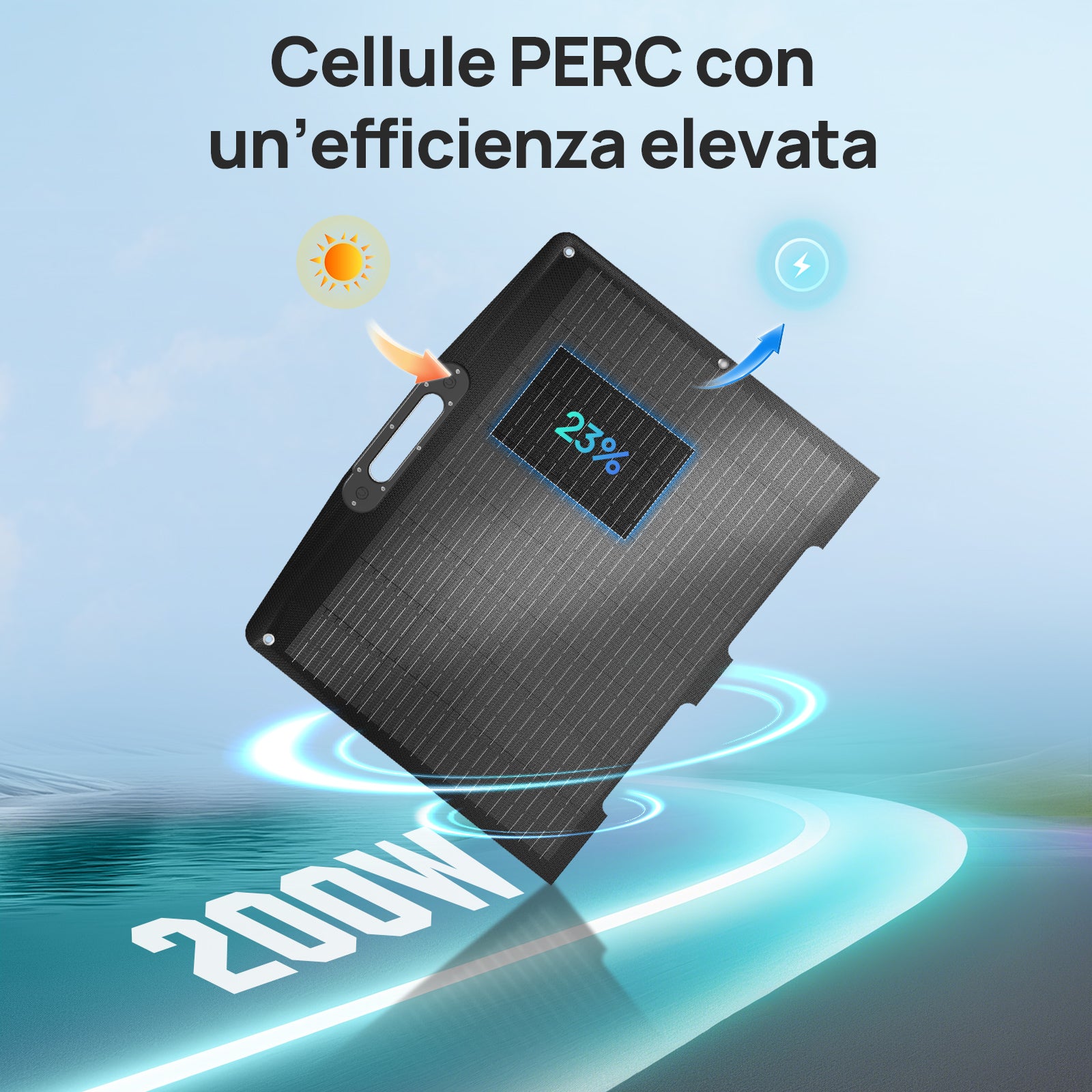 Pannello solare portatile da 200 W per camper | ECO-WORTHY