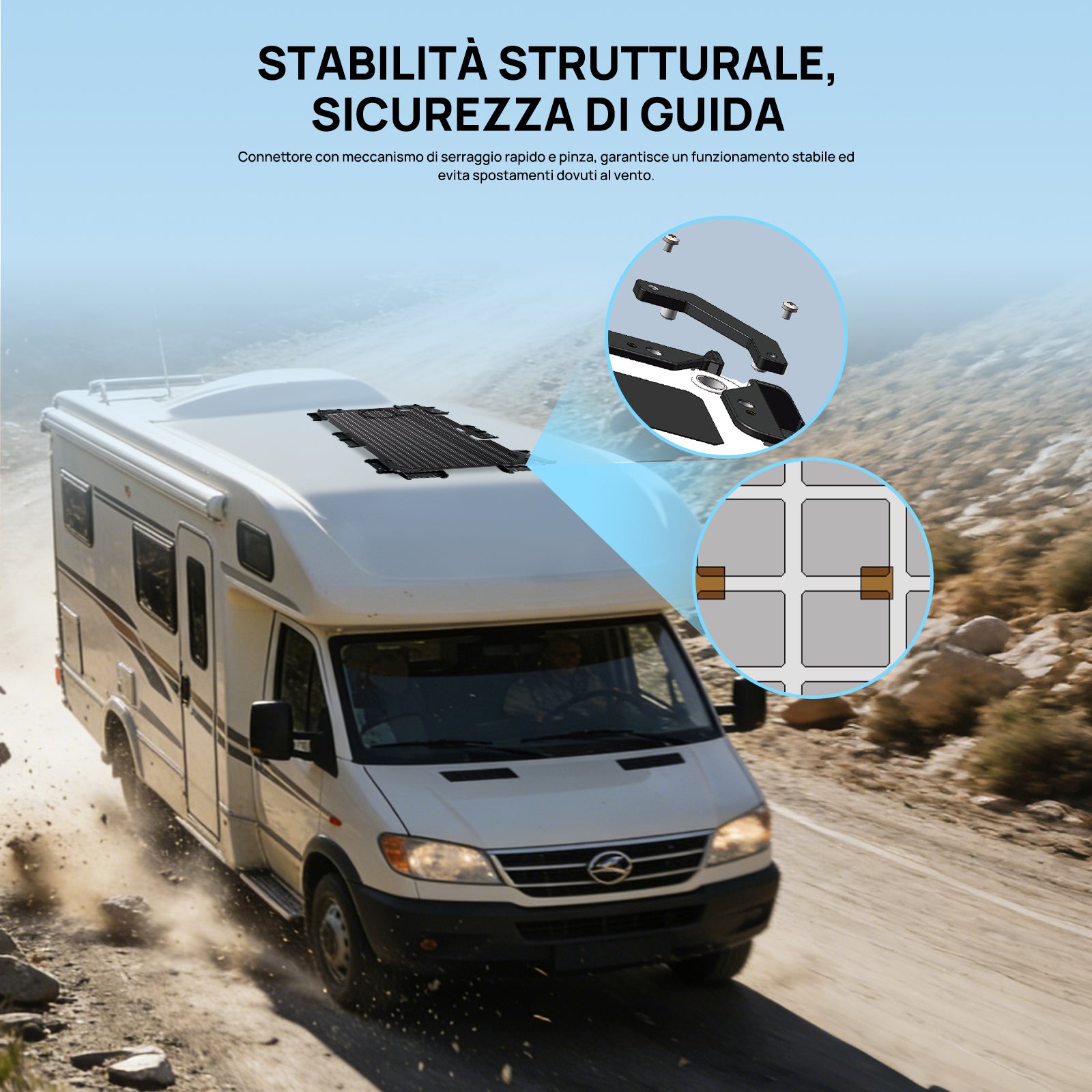 Supporti per pannelli solari ECO-WORTHY : incorporano un design sospeso e ventilato