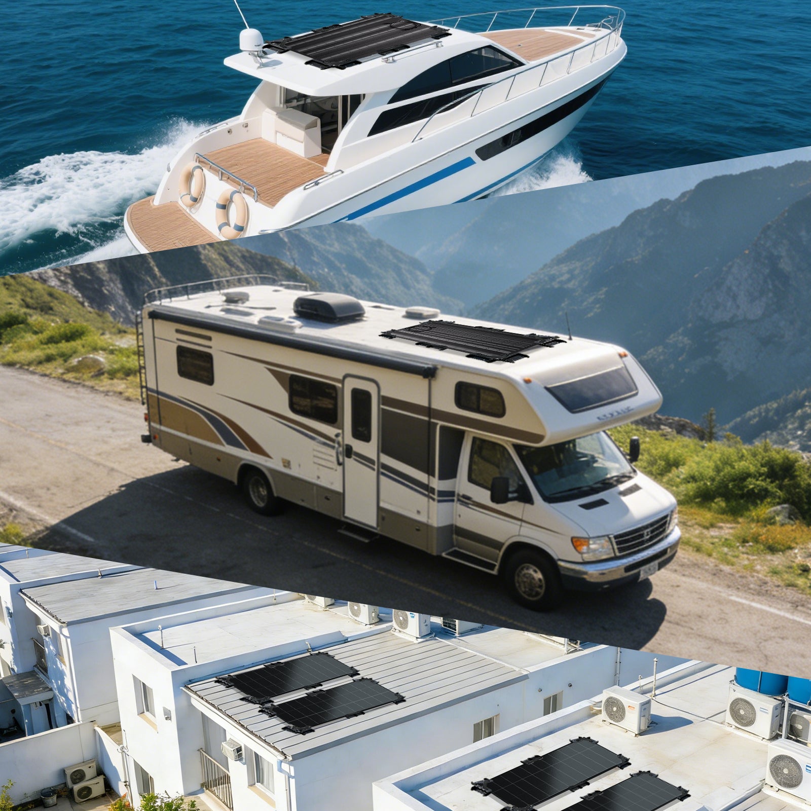 Supporti per pannelli solari ECO-WORTHY : incorporano un design sospeso e ventilato