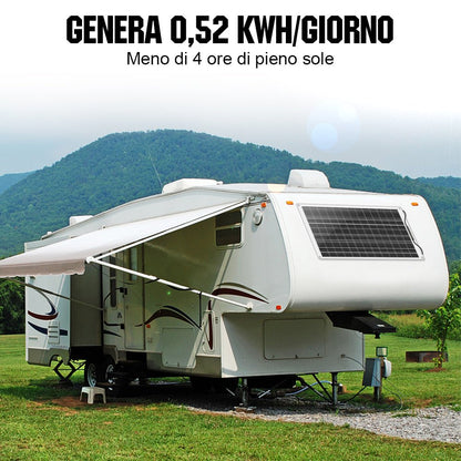 100W 12V Pannello Solare Monocristallino Flessibile - eco - worthy - it