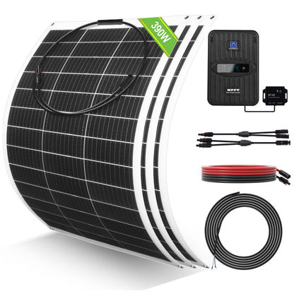 130W 260W 390W 520W 12V Sistema solare con 130W 12V Pannello Solare Monocristallino Semi - Flessibile - eco - worthy - it