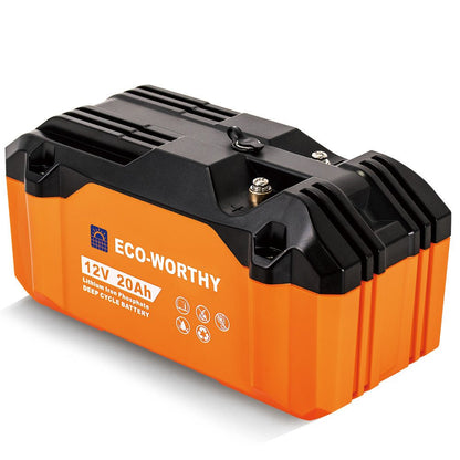 Batteria al litio portatile 12V 20Ah LiFePO4 - eco - worthy - it