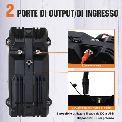 Batteria al litio portatile 12V 20Ah LiFePO4 - eco - worthy - it