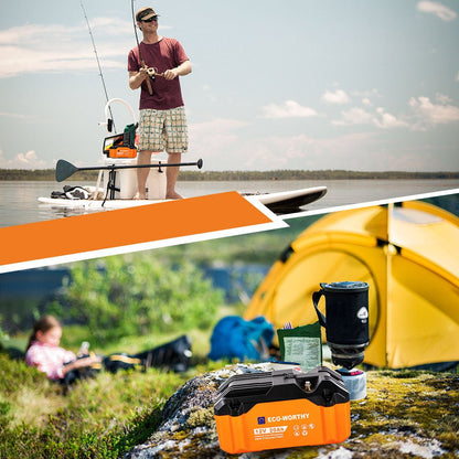Batteria al litio portatile 12V 20Ah LiFePO4 - eco - worthy - it