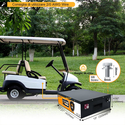 Batteria al litio 48V 50Ah LiFePO4 - eco - worthy - it