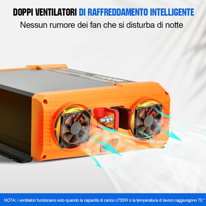 Inverter a onda sinusoidale pura da 1100W Off Grid da 12V a 230V - eco - worthy - it