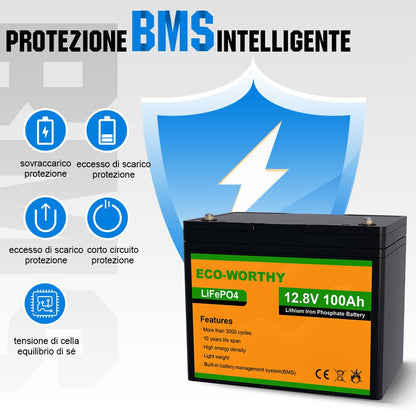 130W 260W 390W 520W 12V Sistema solare completo con 130W 12V Pannello Solare Semi - Flessibile + Batterie al litio - eco - worthy - it